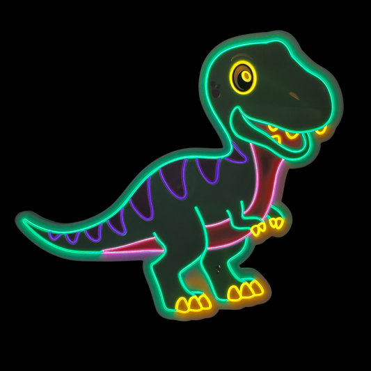 T-Rex Neon Art