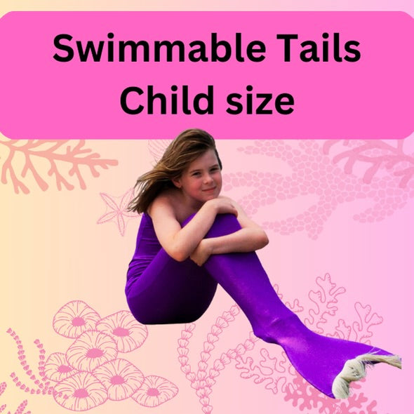 Child size swimmable mermaid tail Brisbane Australia
