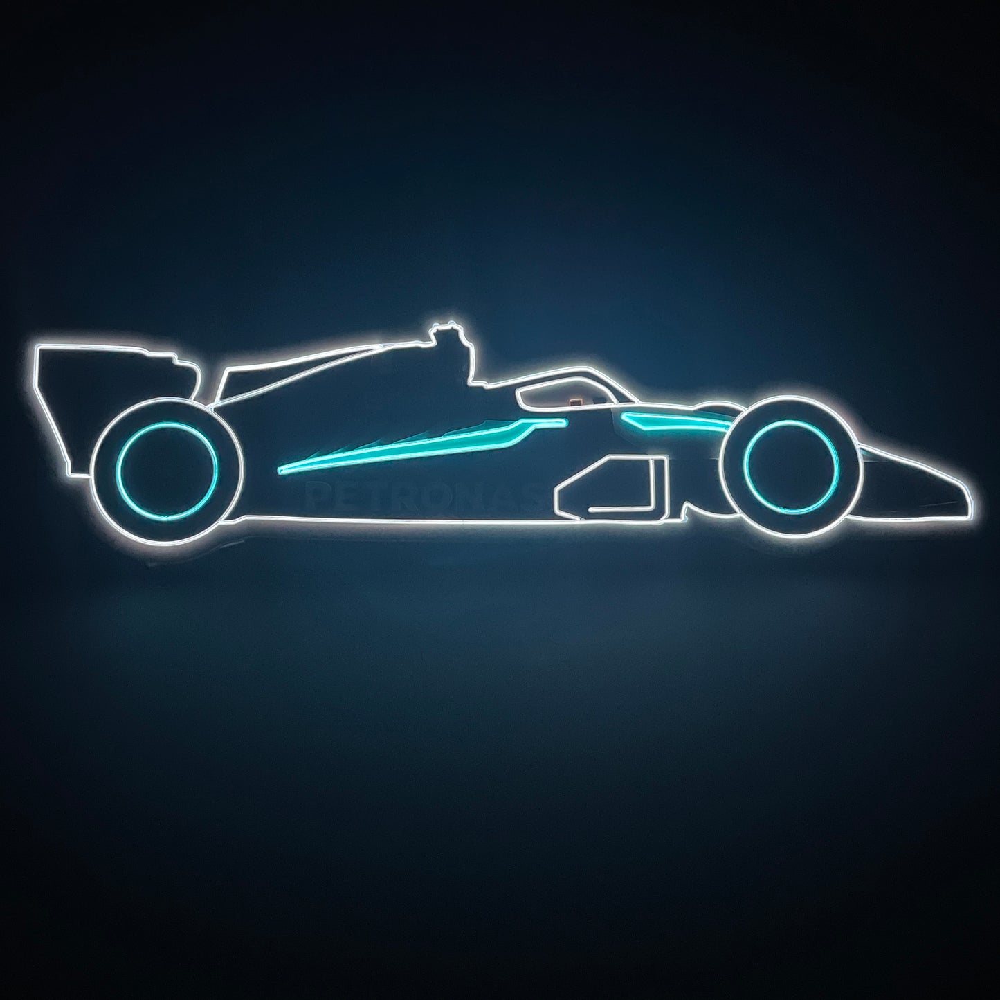 F1 racing car neon light