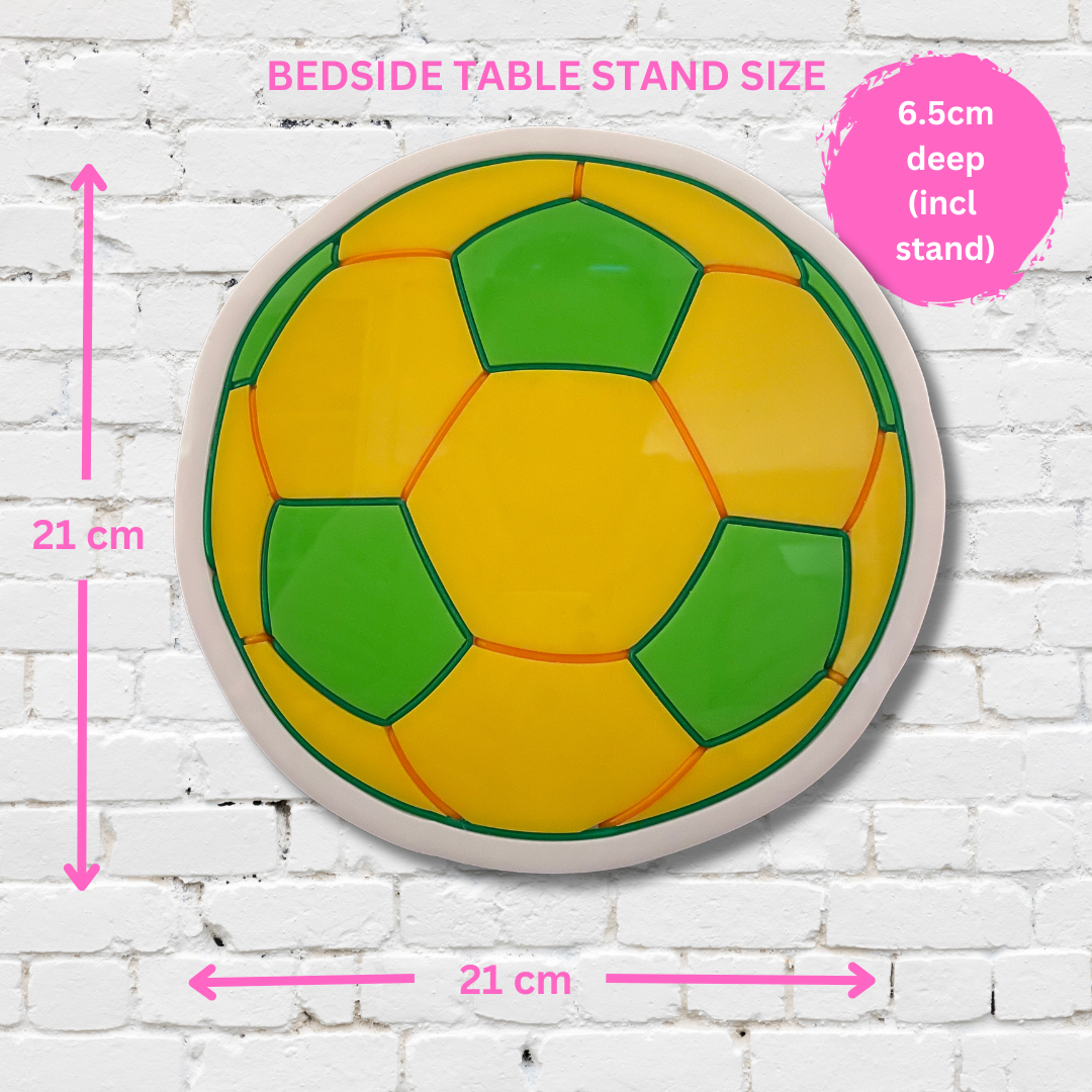 Measurements of soccer ball neon light