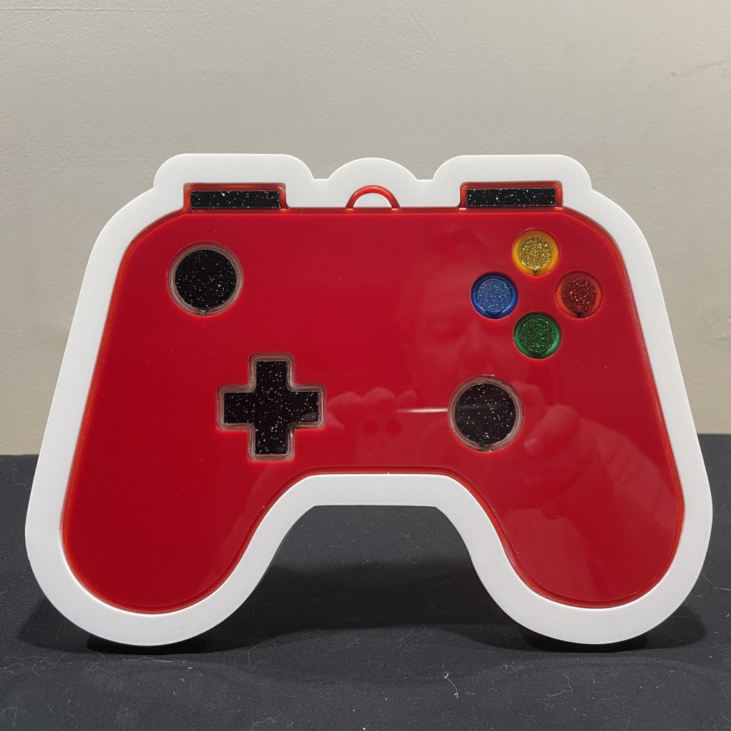 Red game controller neon light not lit up