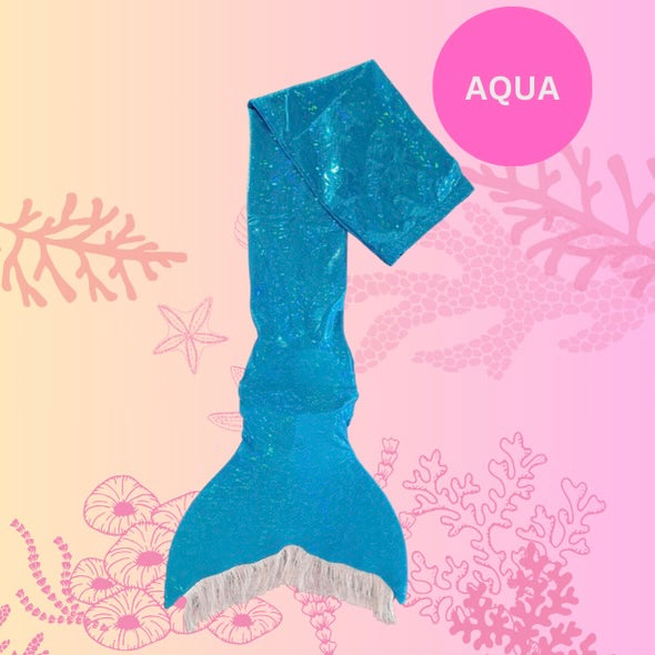 Aqua blue sparkle swimmable mermaid tail with monofin Brisbane Australia