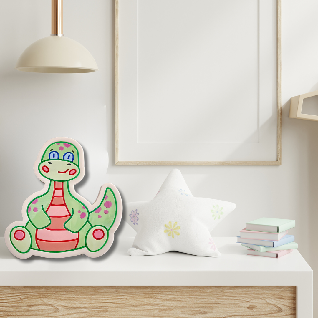 Baby dinosaur neon light in babys room