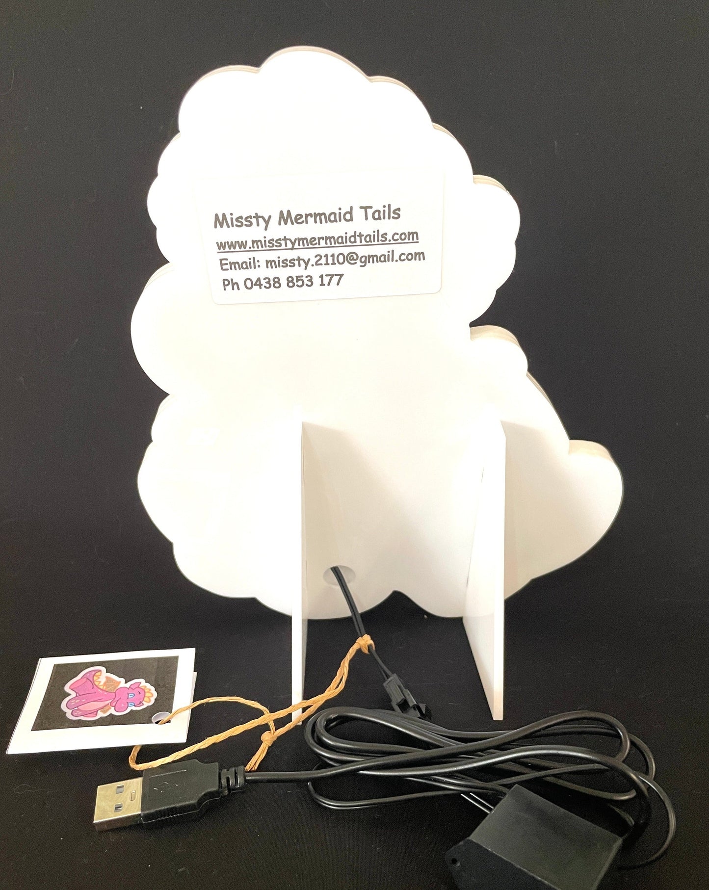 Baby dragon neon light with a USB cable