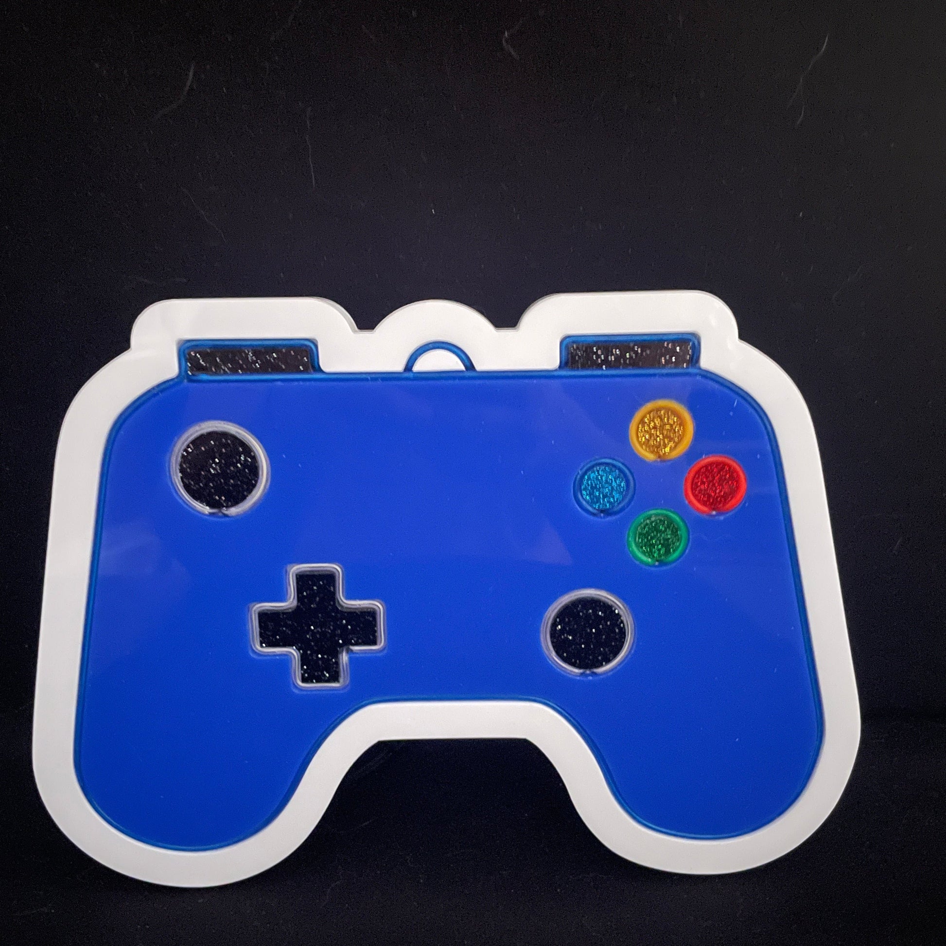 Blue game controller neon light not lit up