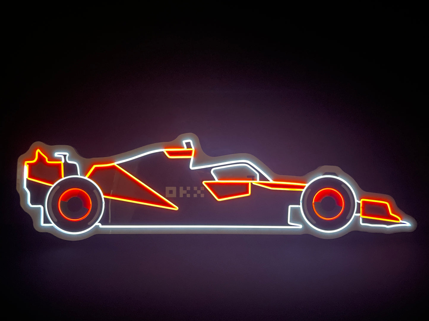 F1 racing car neon light