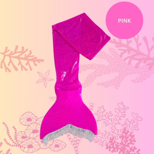 Hot pink swimmable mermaid tail with monofin Brisbane Australia