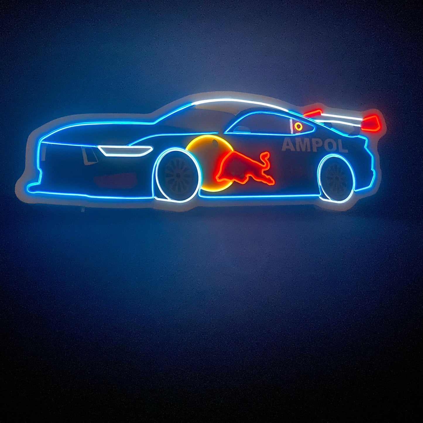 V8 Super Cars neon light