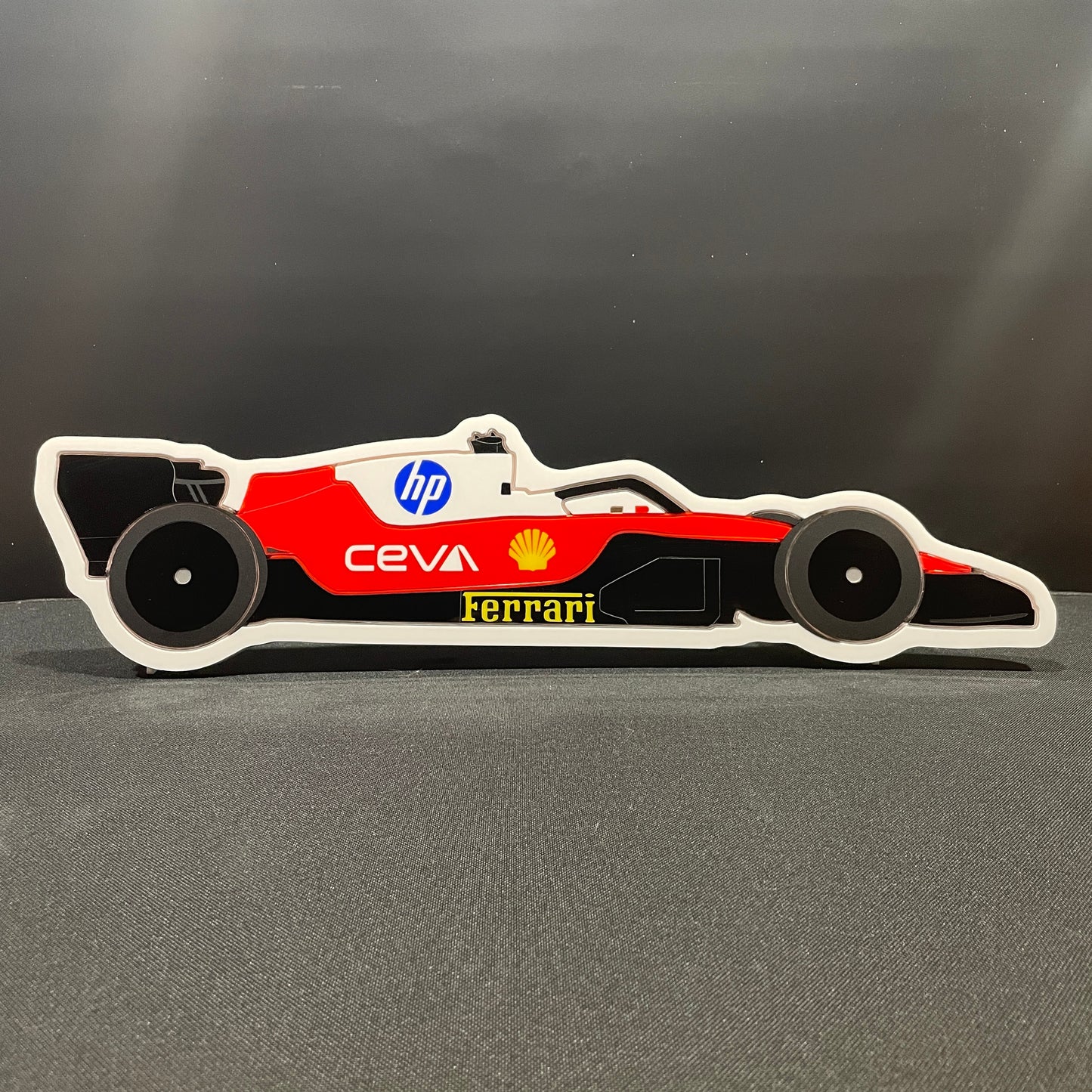 F1 racing car neon light