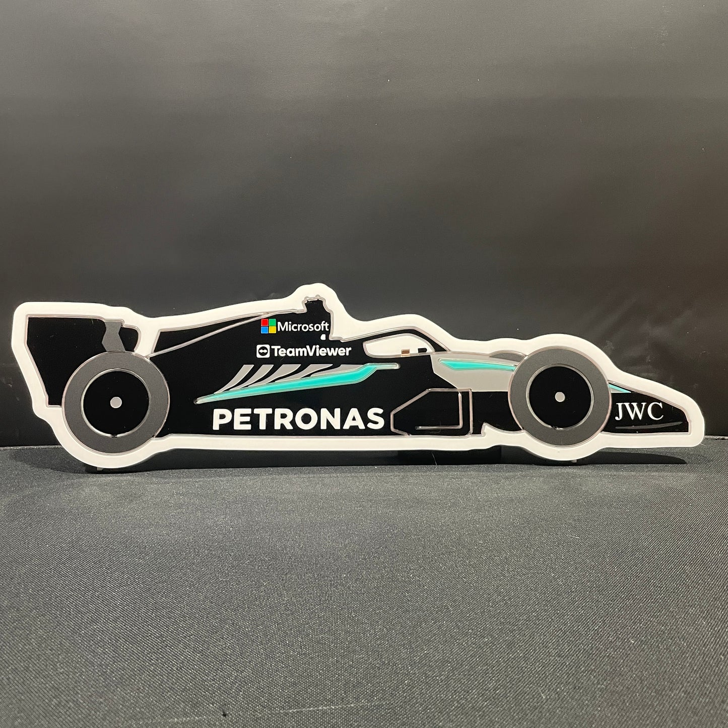 F1 racing car neon light