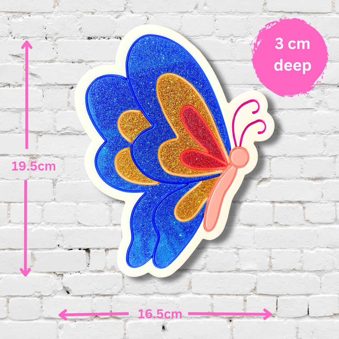 Measurements of the closed wing butterfly neon light