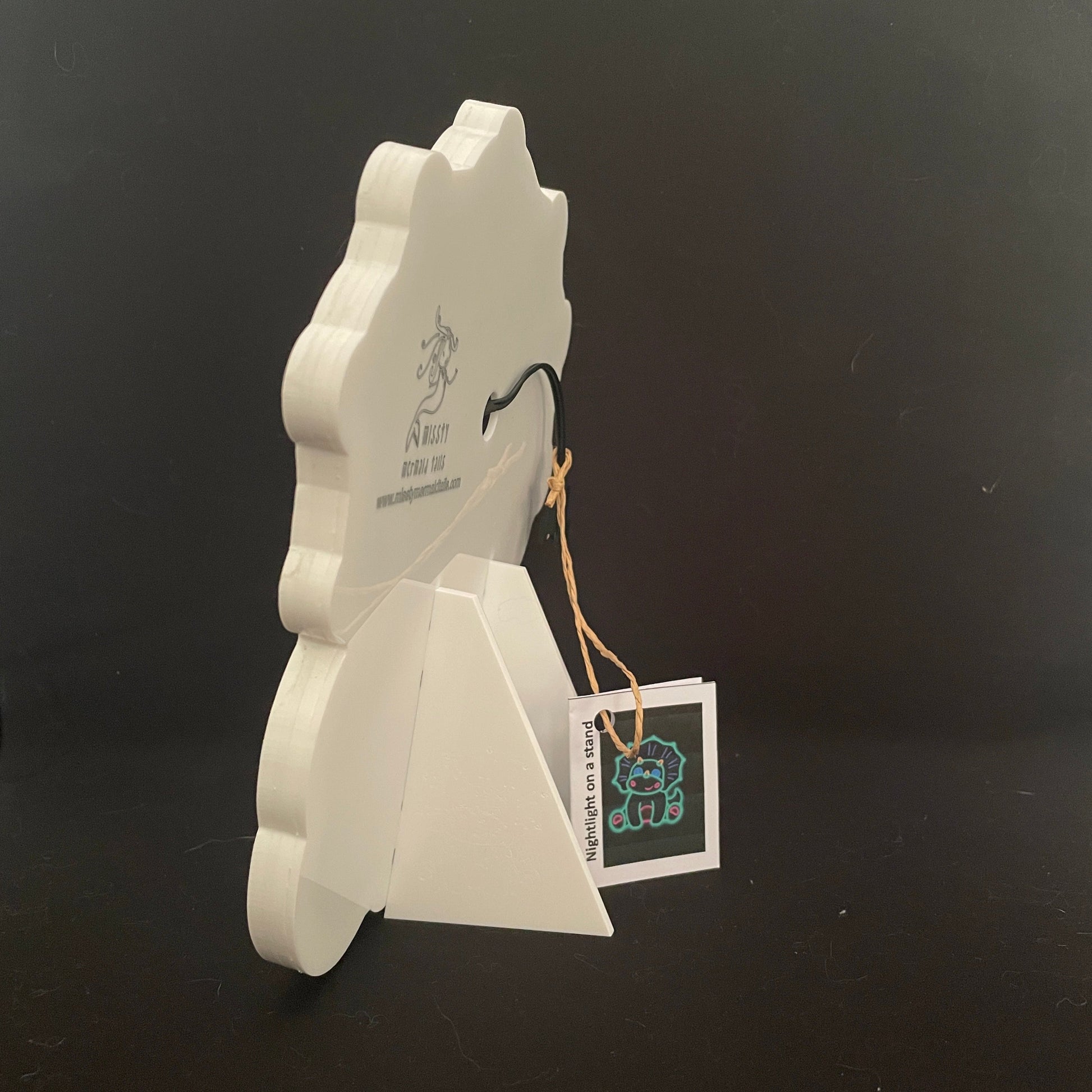 Side view  of Triceratops neon light