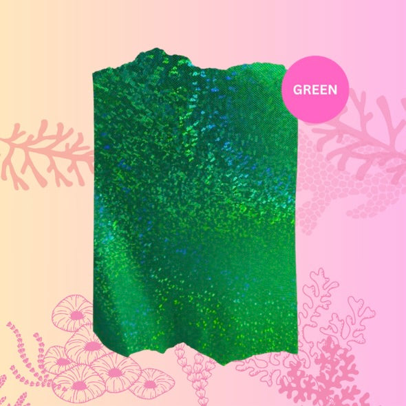 Sparkle green colour swatch for swimmable mermaid tailsBrisbane Australia
