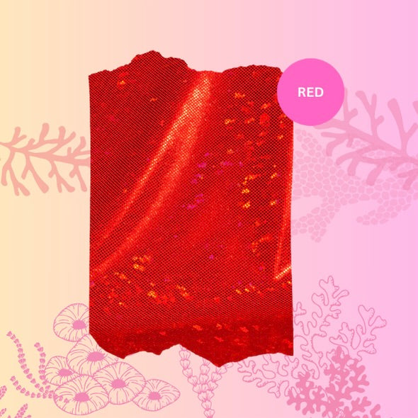 Sparkle red colour swatch for swimmable mermaid tails Brisbane Australia